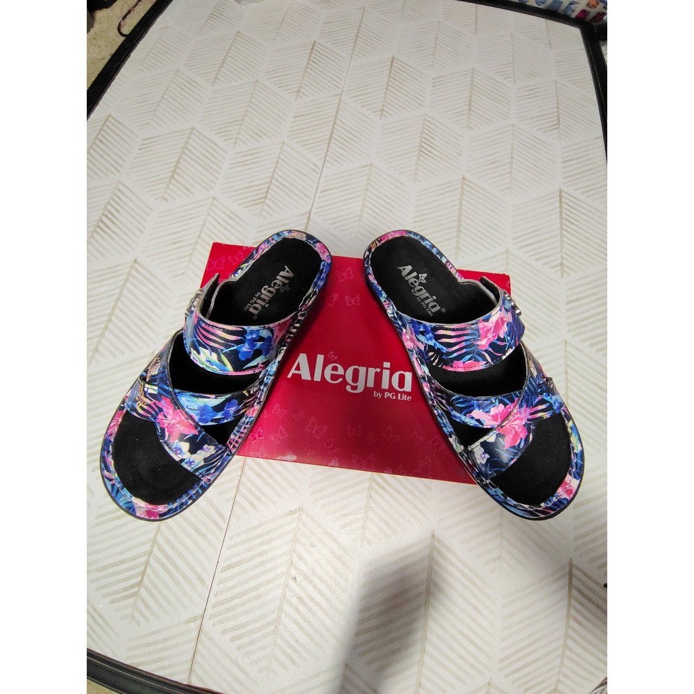 Alegria Victoriah Tropic Nights Floral Slide Sandals VIC-6111 Womens 36 6-6.5